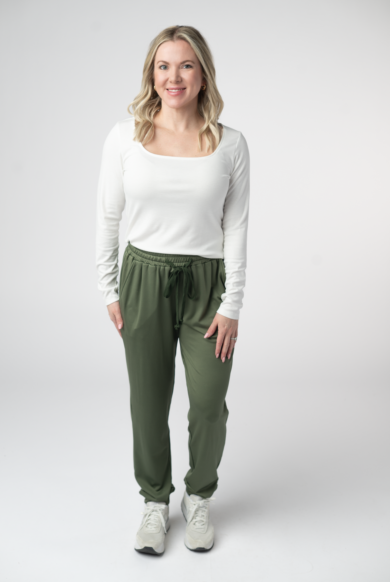 08.21 EN ROUTE Cloud Joggers - Olive-bottoms-Dear Me Southern Boutique, located in DeRidder, Louisiana