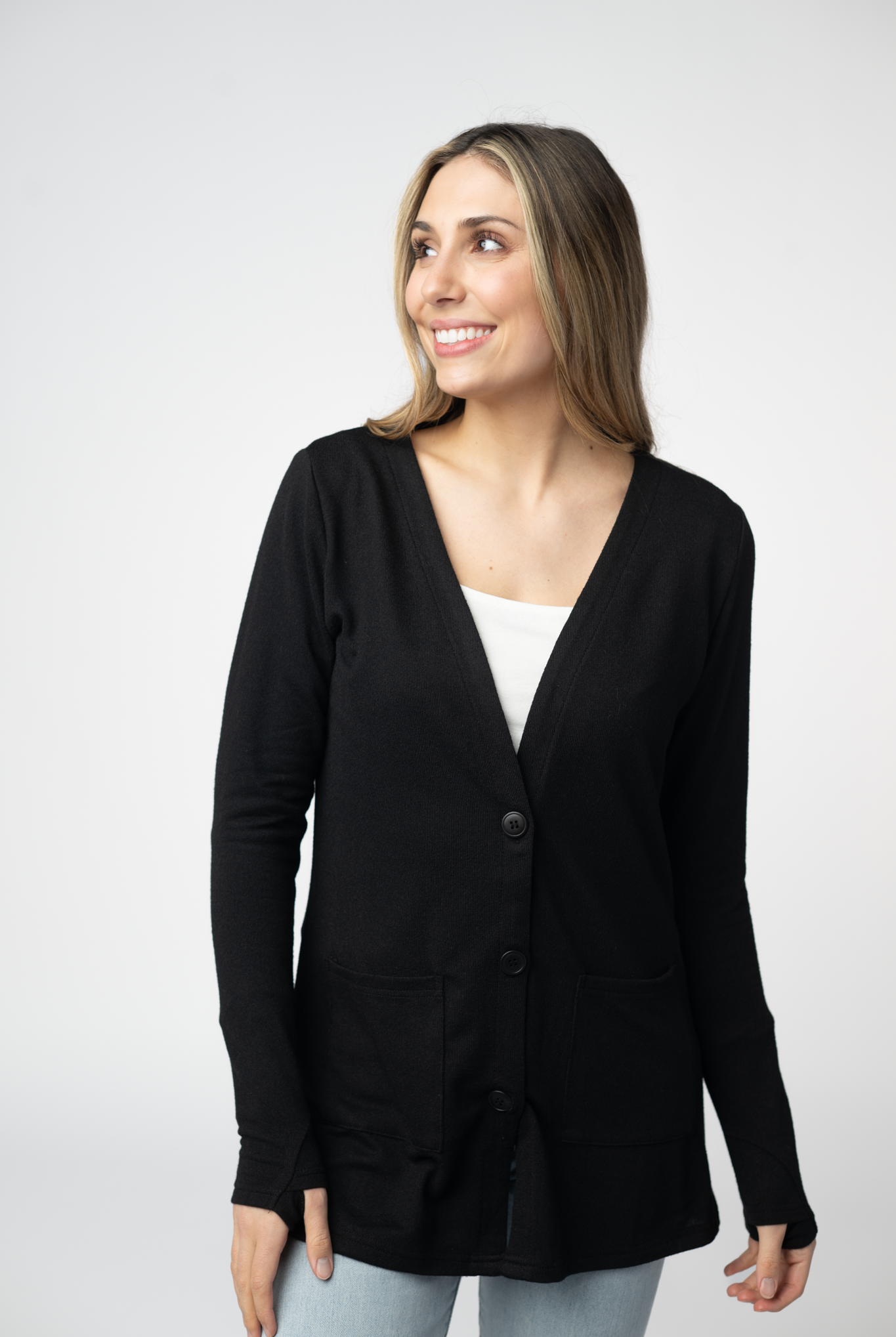 08.21 EN ROUTE Cori Cardigan - Black-Cardigan-Dear Me Southern Boutique, located in DeRidder, Louisiana