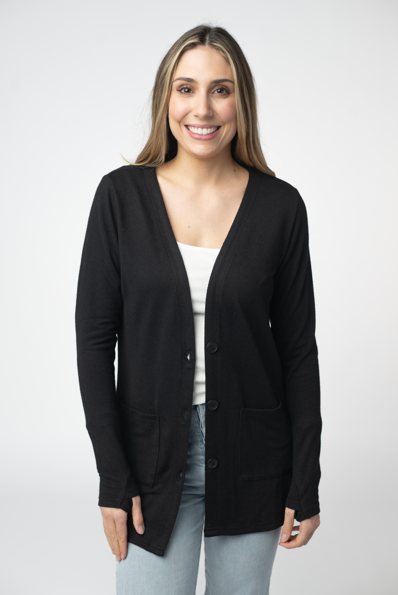 08.21 EN ROUTE Cori Cardigan - Black-Cardigan-Dear Me Southern Boutique, located in DeRidder, Louisiana