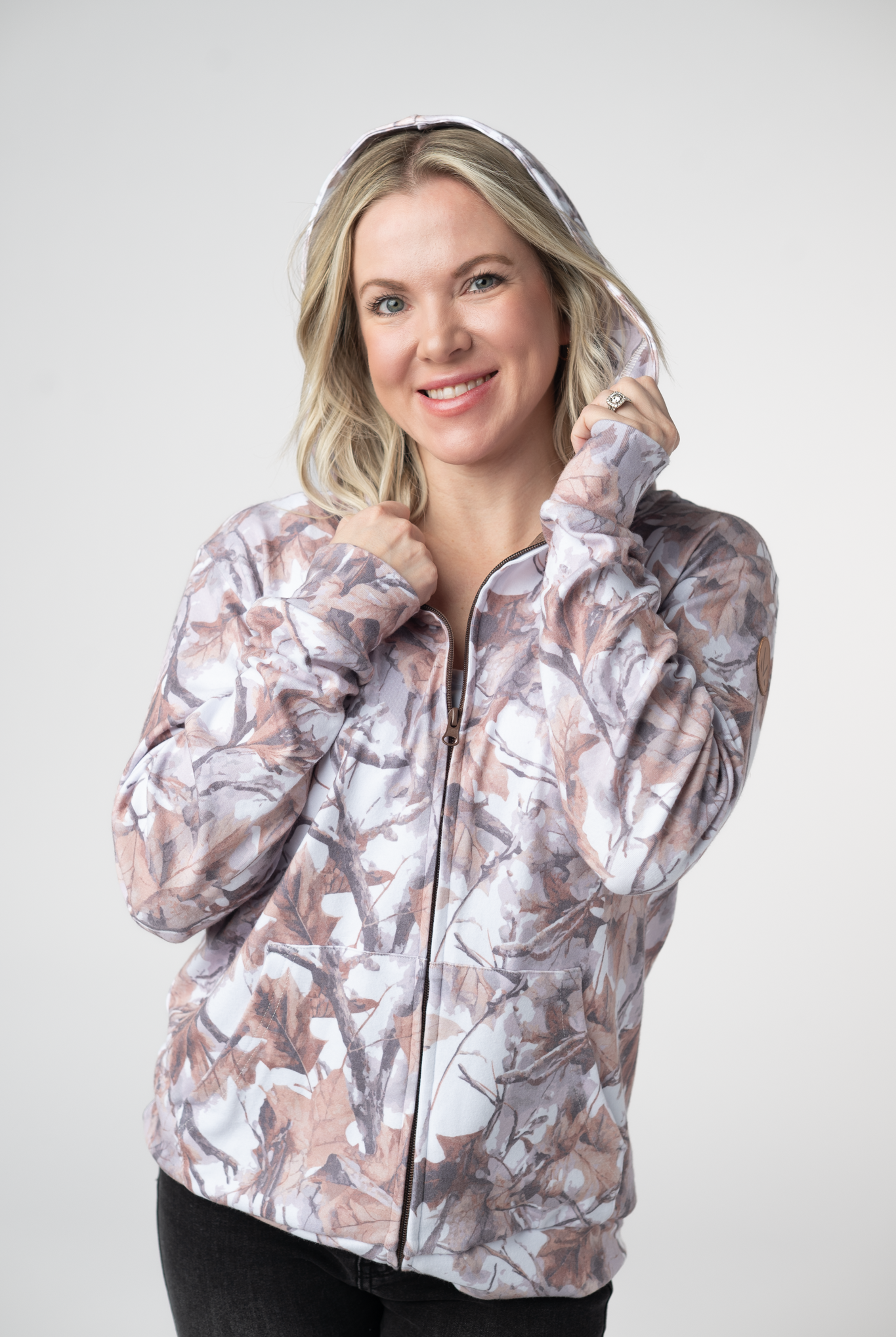 09.09 EN ROUTE Fullzip Hoodie - Woodsy Camo-hoodie-Dear Me Southern Boutique, located in DeRidder, Louisiana