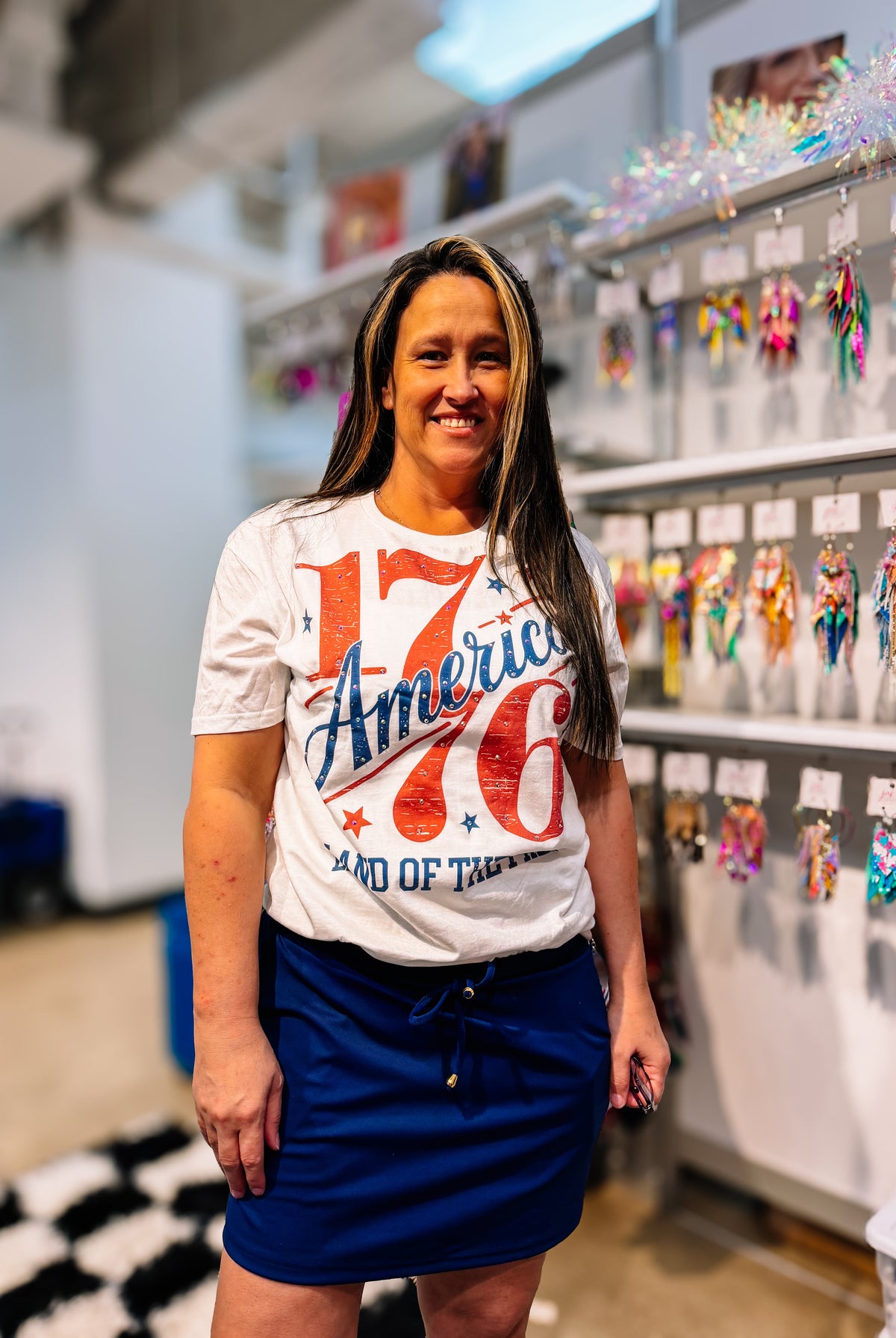 1776 Rhinestone Tee-Tees-Dear Me Southern Boutique, located in DeRidder, Louisiana