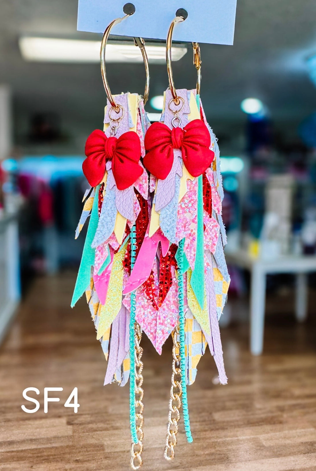 Jak Sprat Strawberry Fields Collection: Medium Mic Drop Dangles-Earrings-Dear Me Southern Boutique, located in DeRidder, Louisiana