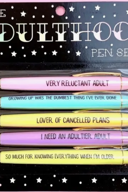 Adulthood Pen Set-Pens-Dear Me Southern Boutique, located in DeRidder, Louisiana