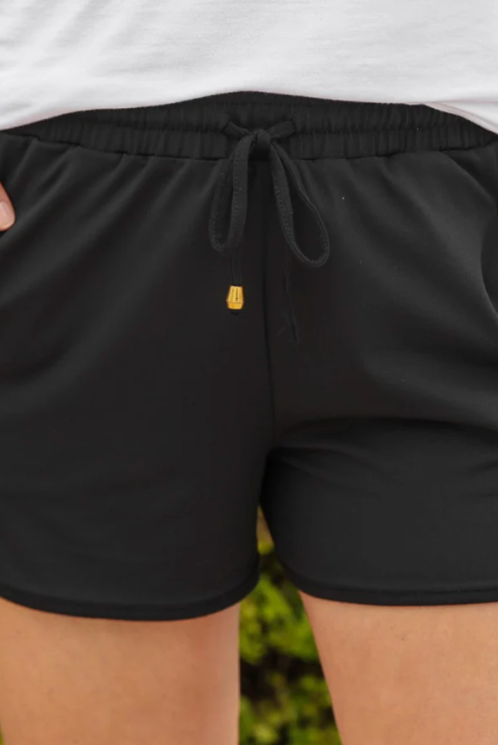 After Dark Black Everyday Shorts-Shorts/Skirts/Skorts-Dear Me Southern Boutique, located in DeRidder, Louisiana