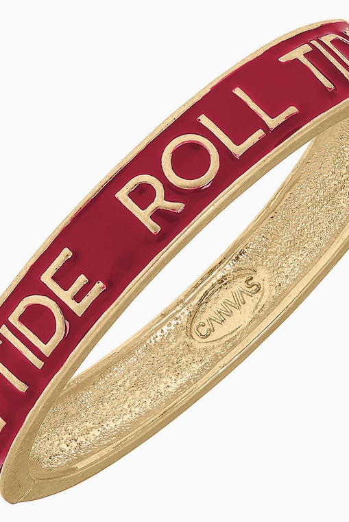 Alabama Crimson Tide Hinge Bangle-Bangles-Dear Me Southern Boutique, located in DeRidder, Louisiana
