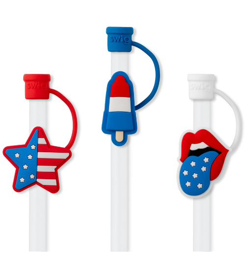 All American Swig Straw Topper Set-Tumblers/Mugs-Dear Me Southern Boutique, located in DeRidder, Louisiana