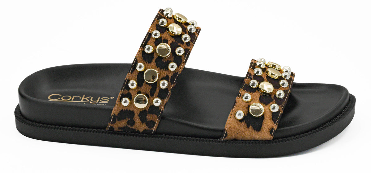 Array Market Special Corkys Have A Seat Sandals - Leopard-Presales-Dear Me Southern Boutique, located in DeRidder, Louisiana