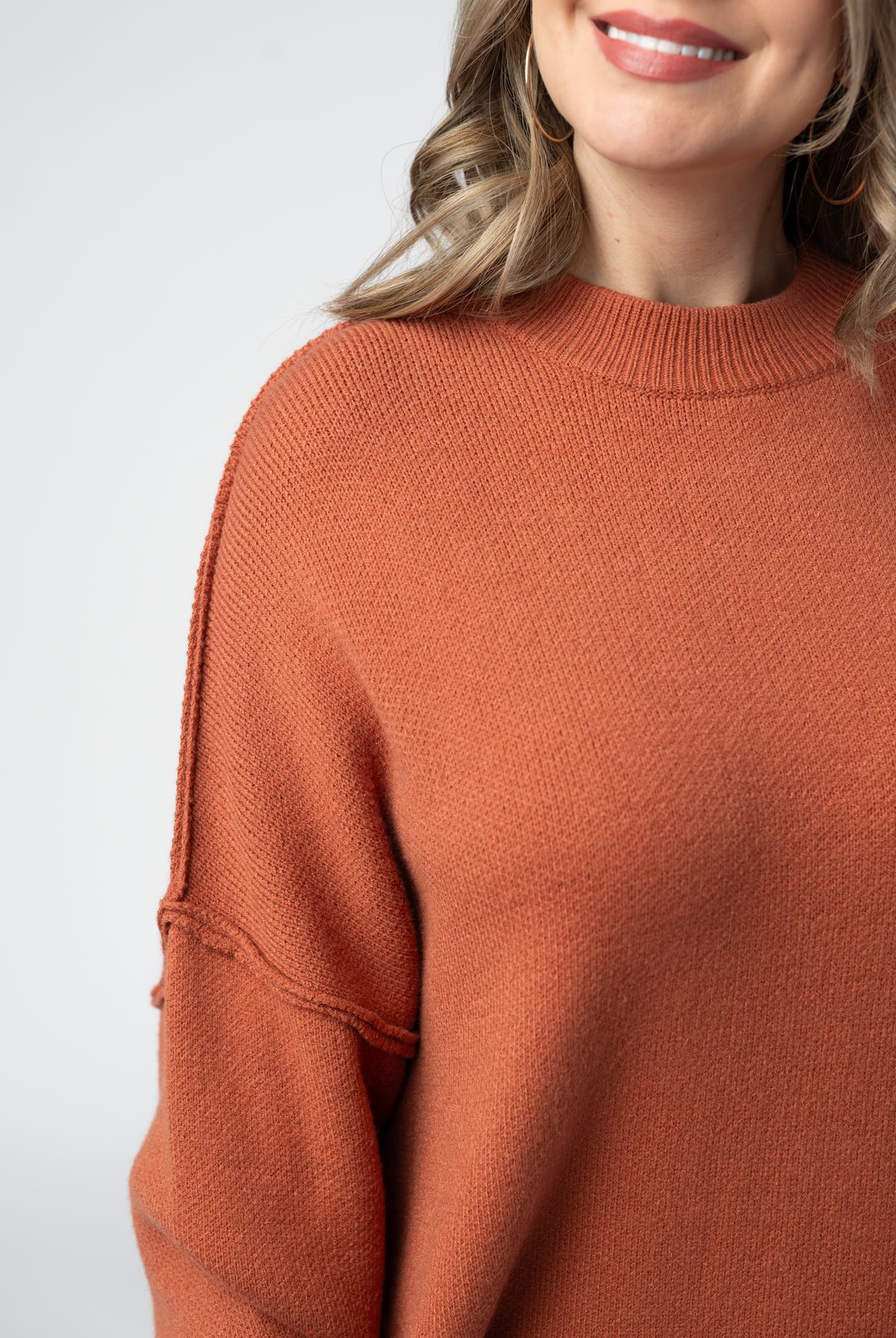Aurora Cozy Sweater - Pumpkin Spice-Sweaters-Dear Me Southern Boutique, located in DeRidder, Louisiana