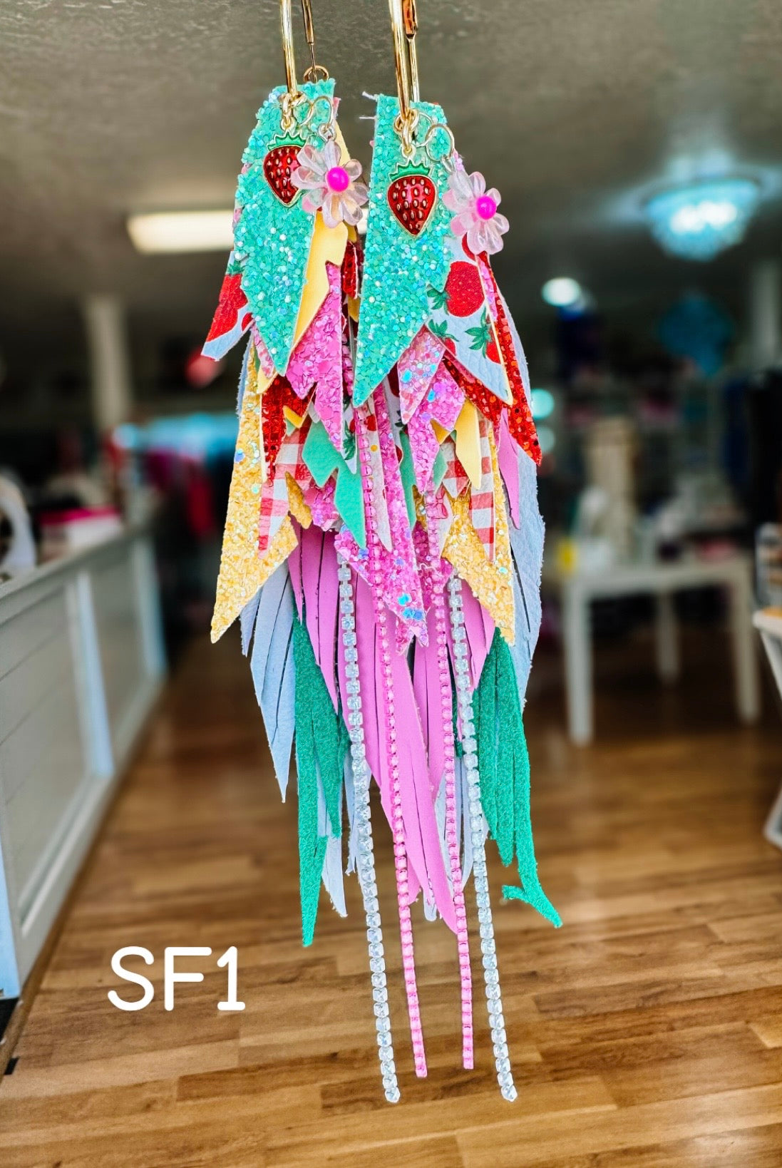 Jak Sprat Strawberry Fields Collection: Mega Mic Drops-Earrings-Dear Me Southern Boutique, located in DeRidder, Louisiana