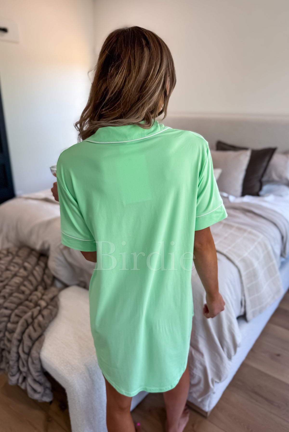 BIRDIE Tee Sleep Dress in Mint Mojito-Presales-Dear Me Southern Boutique, located in DeRidder, Louisiana