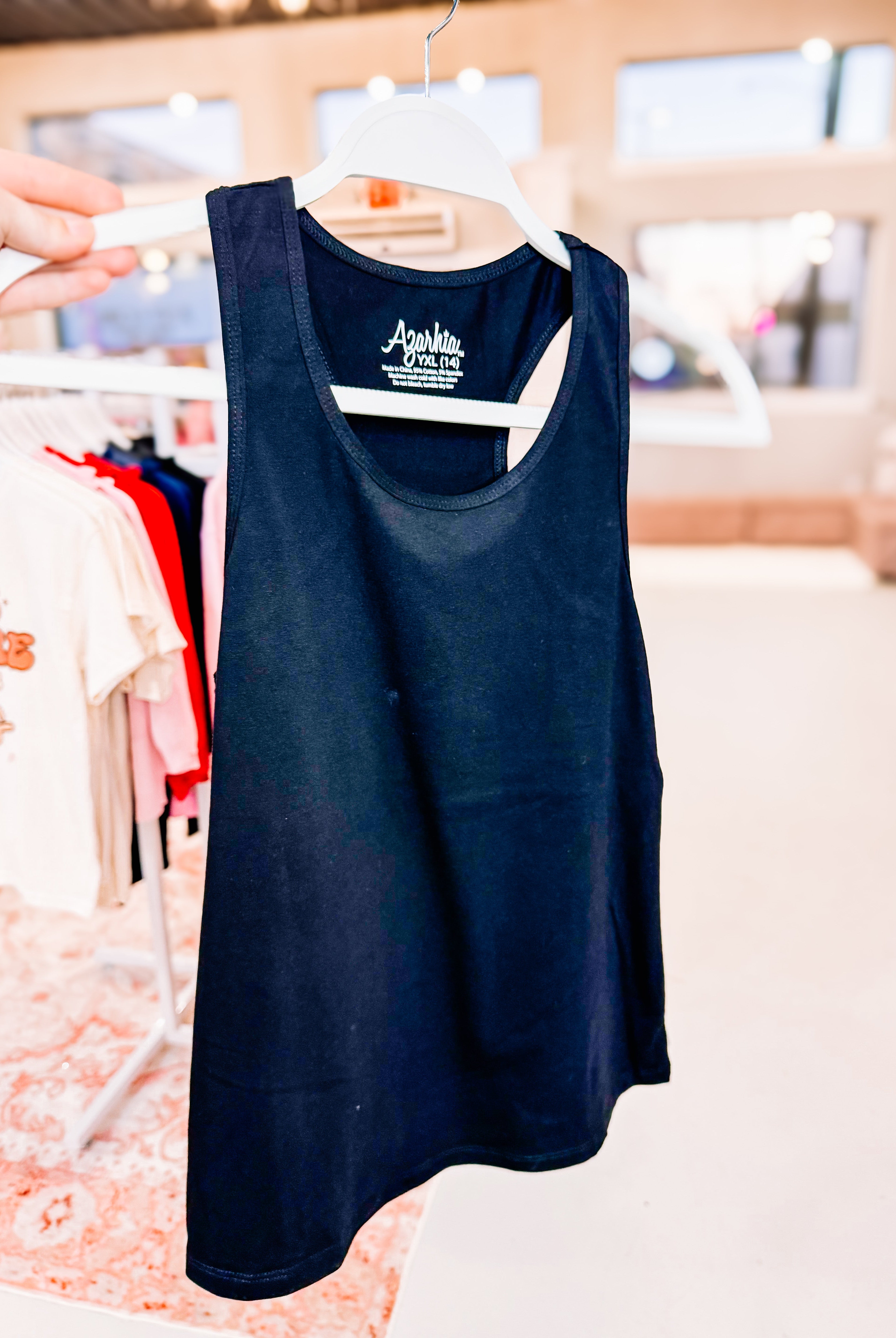 Back in Black Tank-JAG Tops-Dear Me Southern Boutique, located in DeRidder, Louisiana