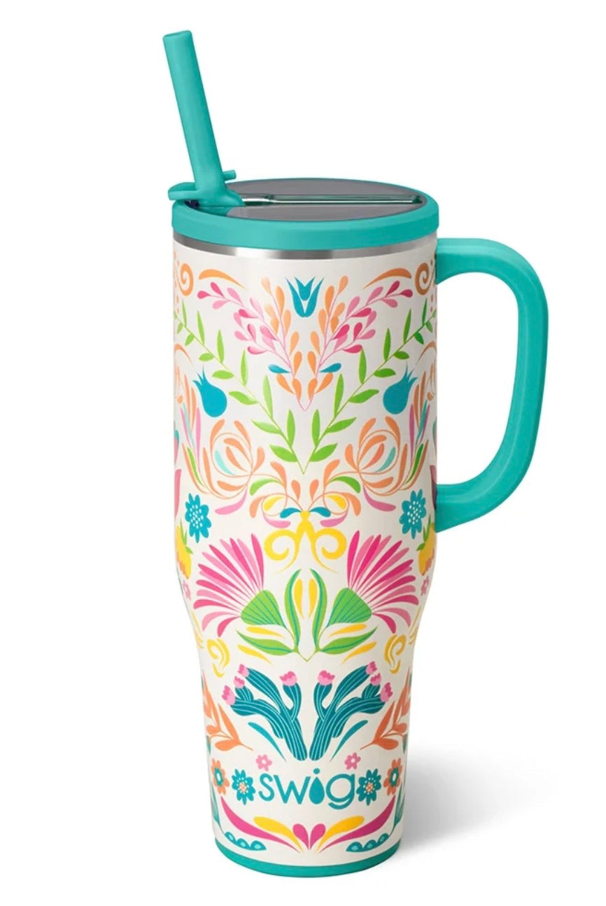 Baja Bloom Mega Mug 40oz-Drinkwear-Dear Me Southern Boutique, located in DeRidder, Louisiana