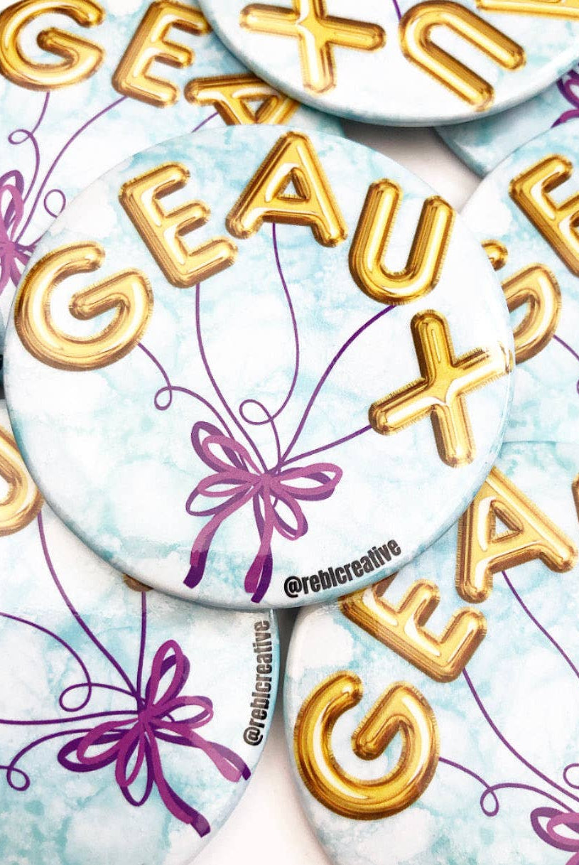 Balloons - Geaux - Game Day Button-Dear Me Southern Boutique, located in DeRidder, Louisiana