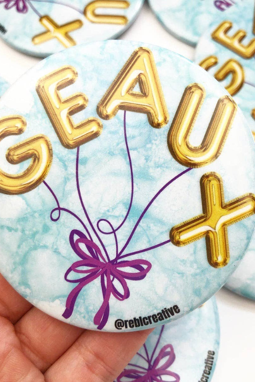 Balloons - Geaux - Game Day Button-Dear Me Southern Boutique, located in DeRidder, Louisiana