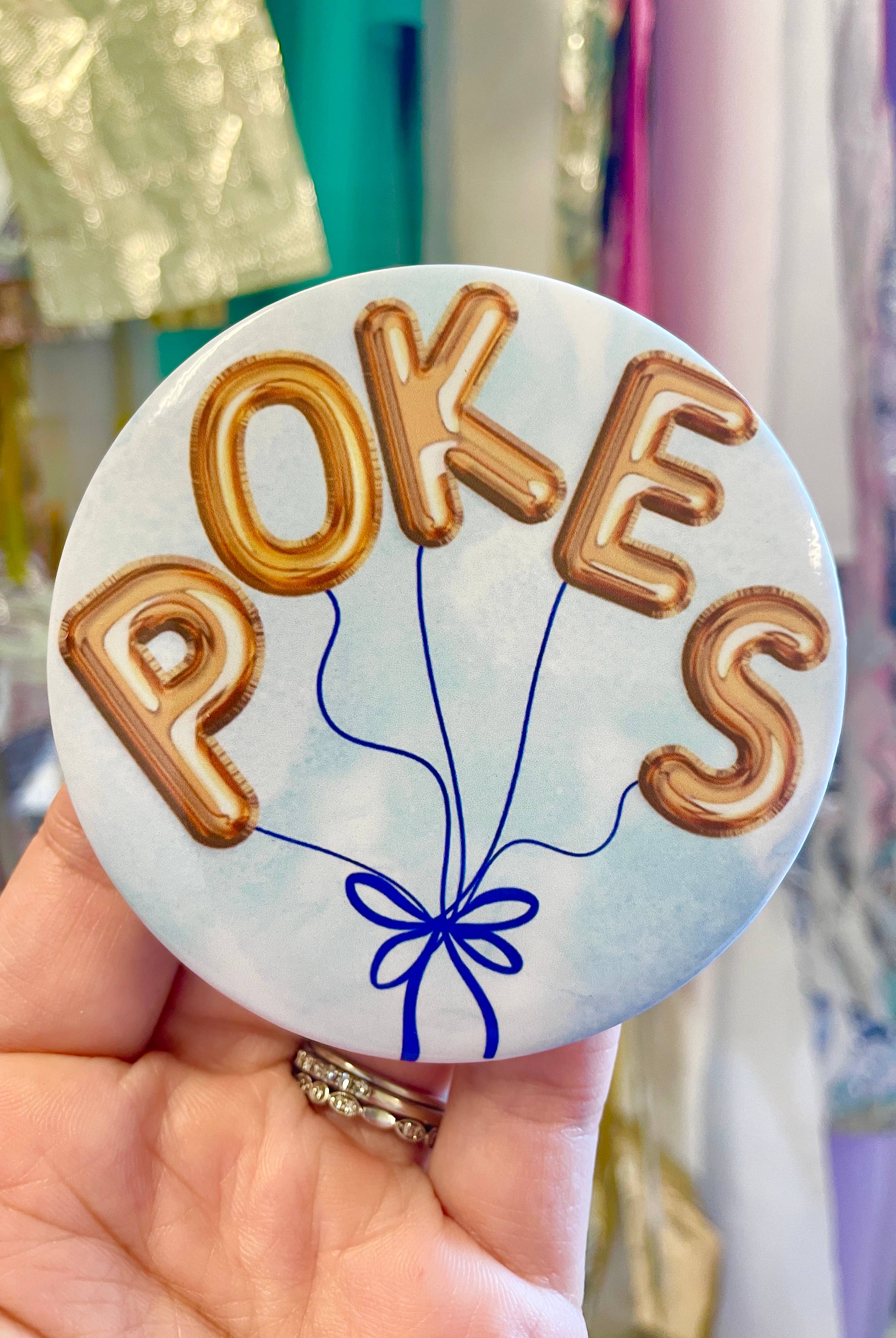 Balloons - Pokes - Game Day Button-Dear Me Southern Boutique, located in DeRidder, Louisiana