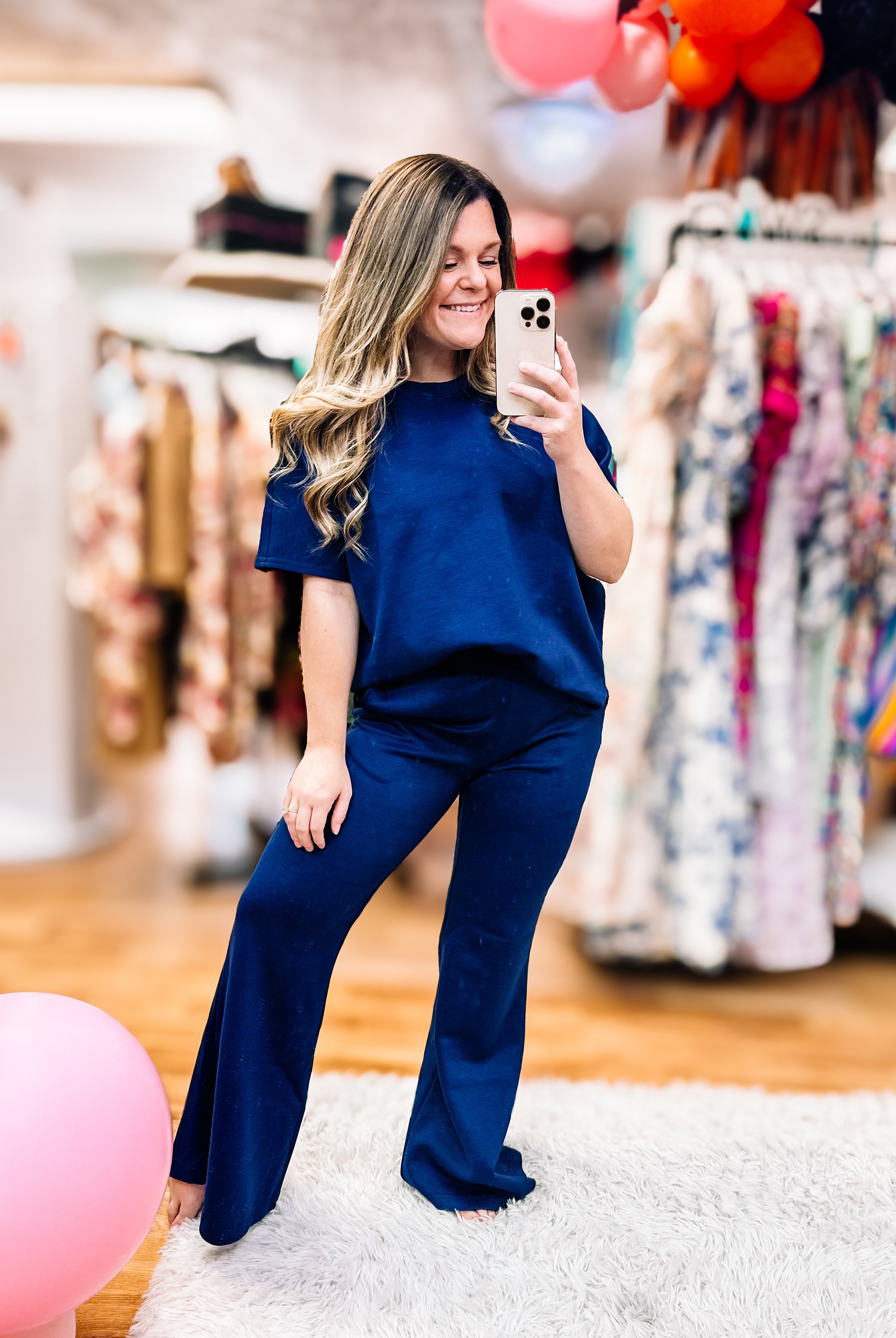 Barely There Lounge Set - Navy-Dear Me Southern Boutique, located in DeRidder, Louisiana