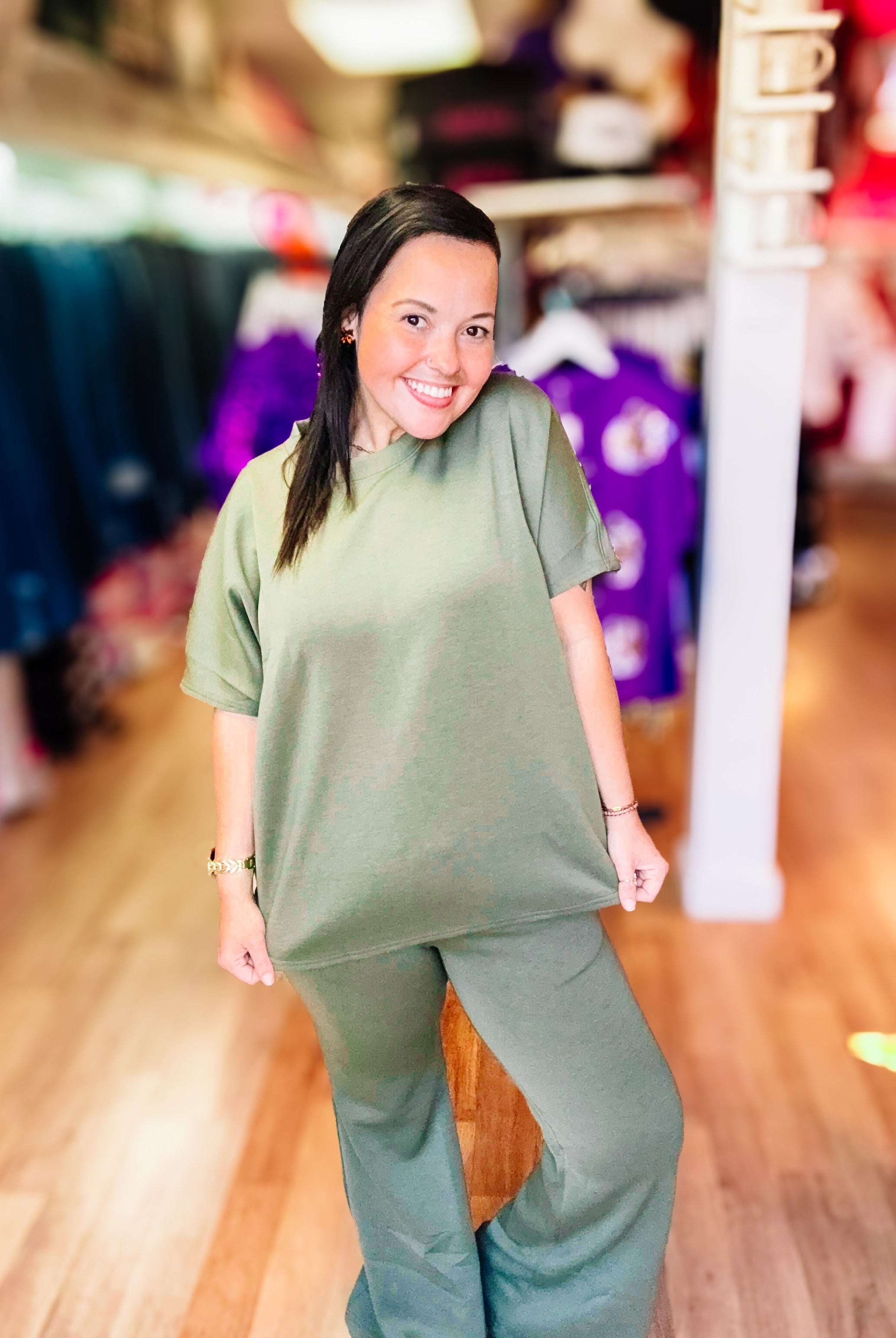 Barely There Lounge Set - Olive-Dear Me Southern Boutique, located in DeRidder, Louisiana