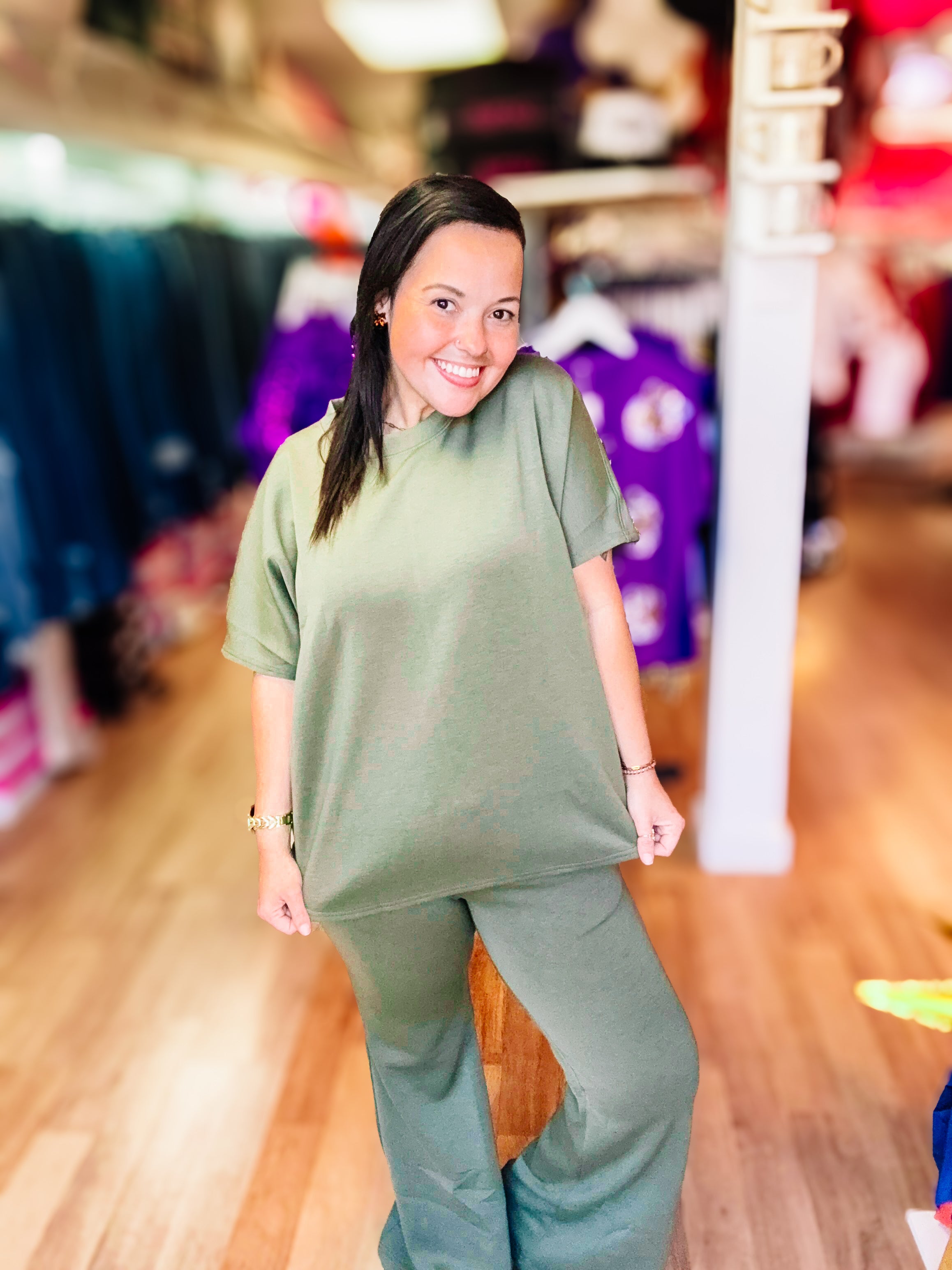 Barely There Lounge Set - Olive-Dear Me Southern Boutique, located in DeRidder, Louisiana