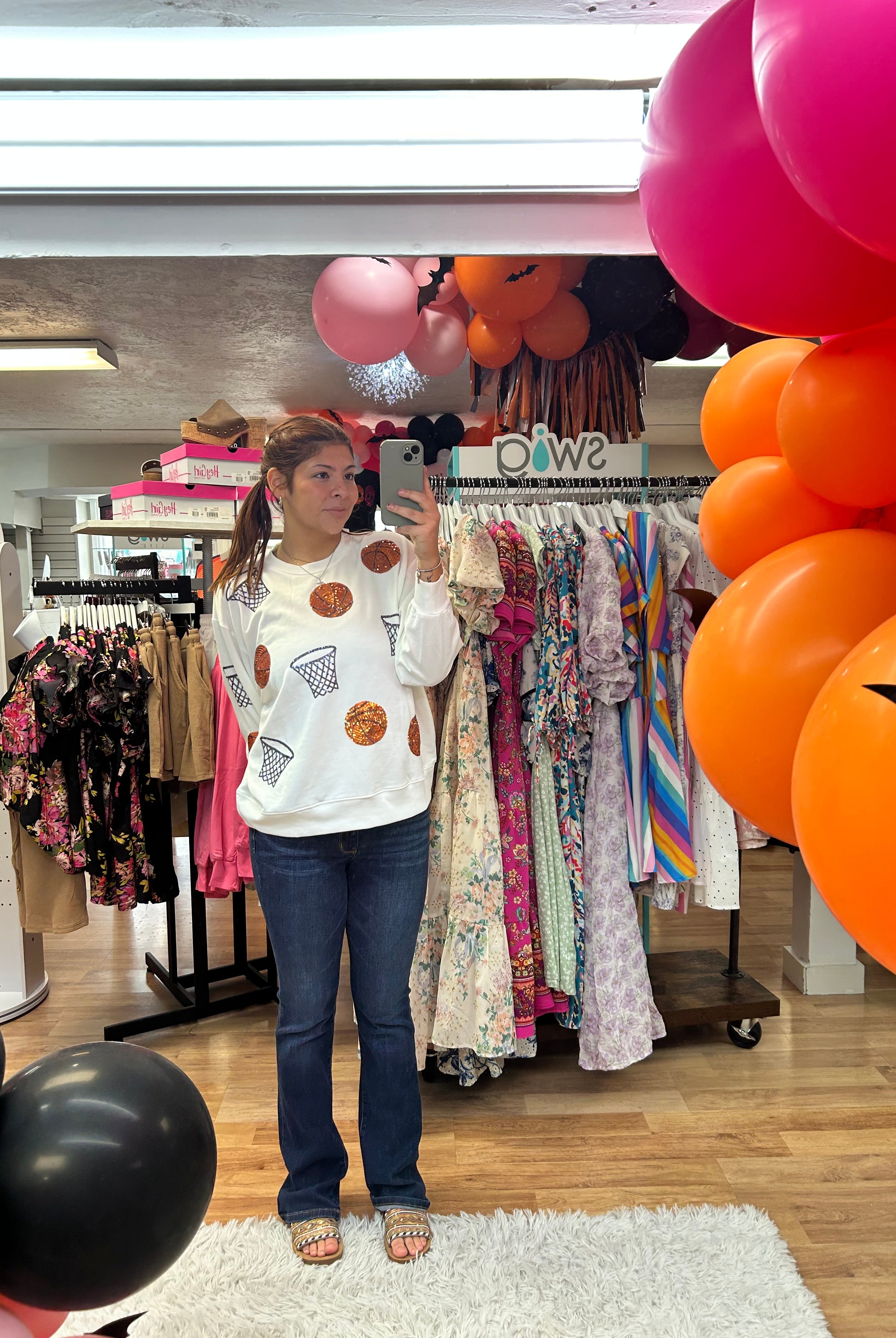 Basket-Bling Pullover-Dear Me Southern Boutique, located in DeRidder, Louisiana