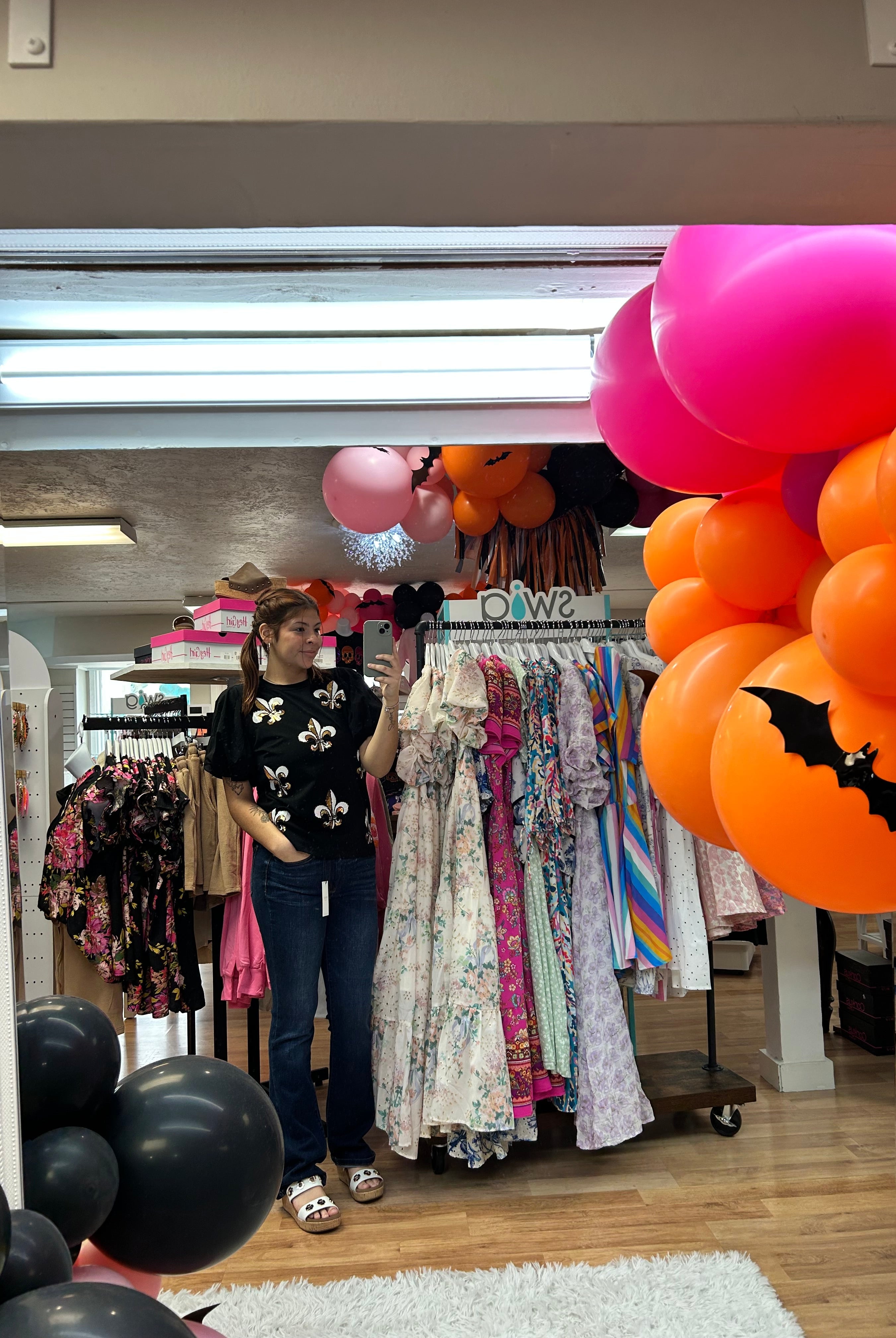 Bayou Blitz Fleur-De-Lis Top-Graphic Tops-Dear Me Southern Boutique, located in DeRidder, Louisiana