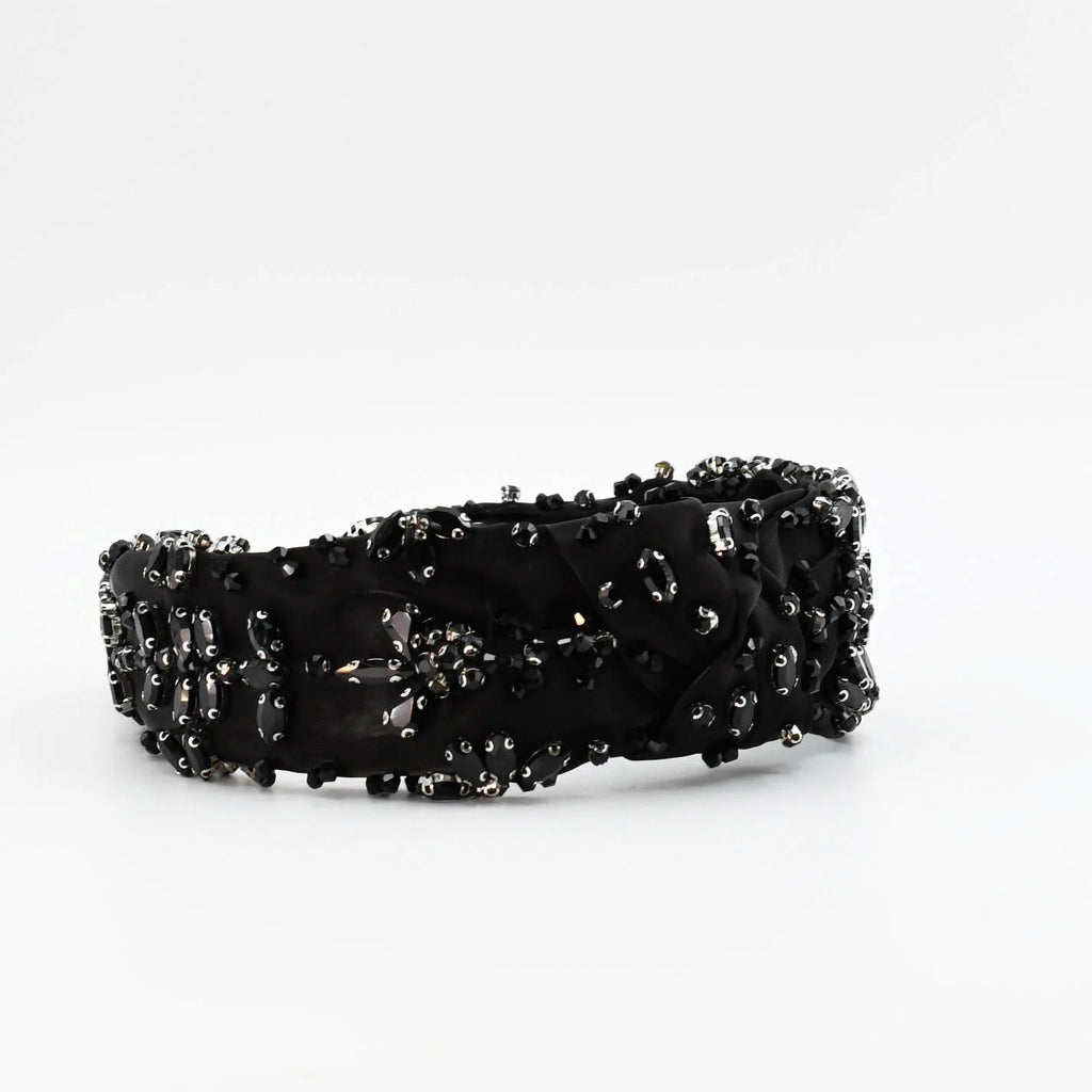 Bejeweled Headband- Black-Dear Me Southern Boutique, located in DeRidder, Louisiana