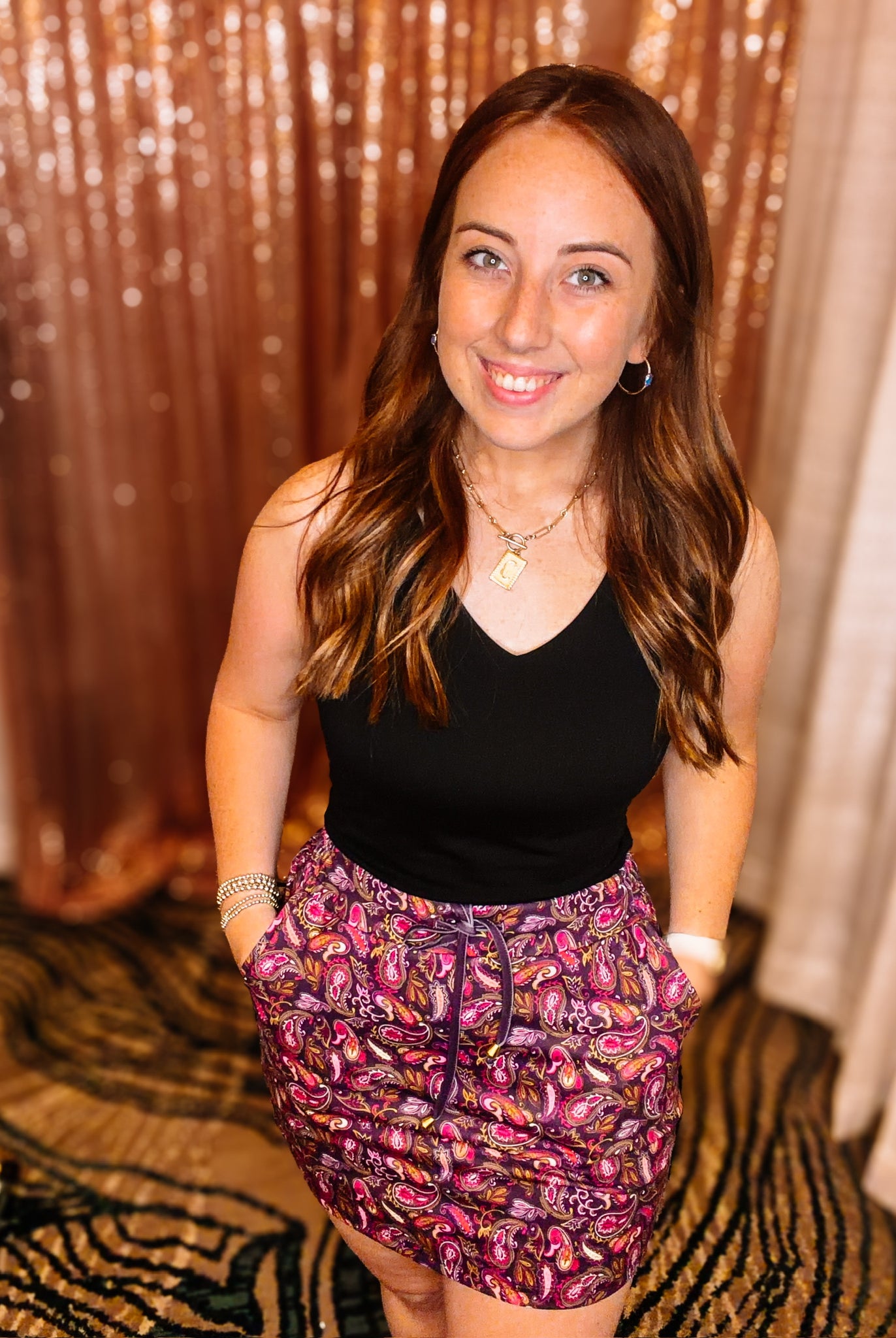 Berry Paisley Everyday Skort-Skort-Dear Me Southern Boutique, located in DeRidder, Louisiana