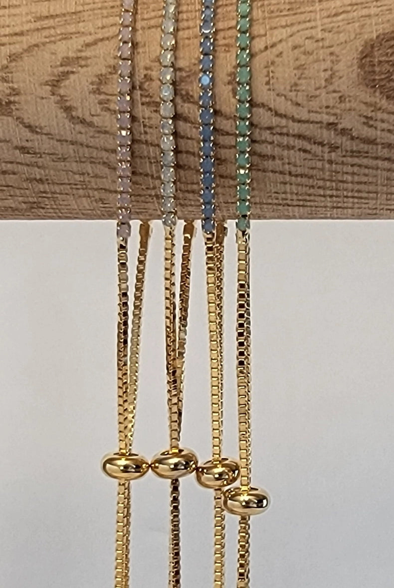 Betty Oh Adjustable Opal Gold Metal Bracelet-Earrings-Dear Me Southern Boutique, located in DeRidder, Louisiana