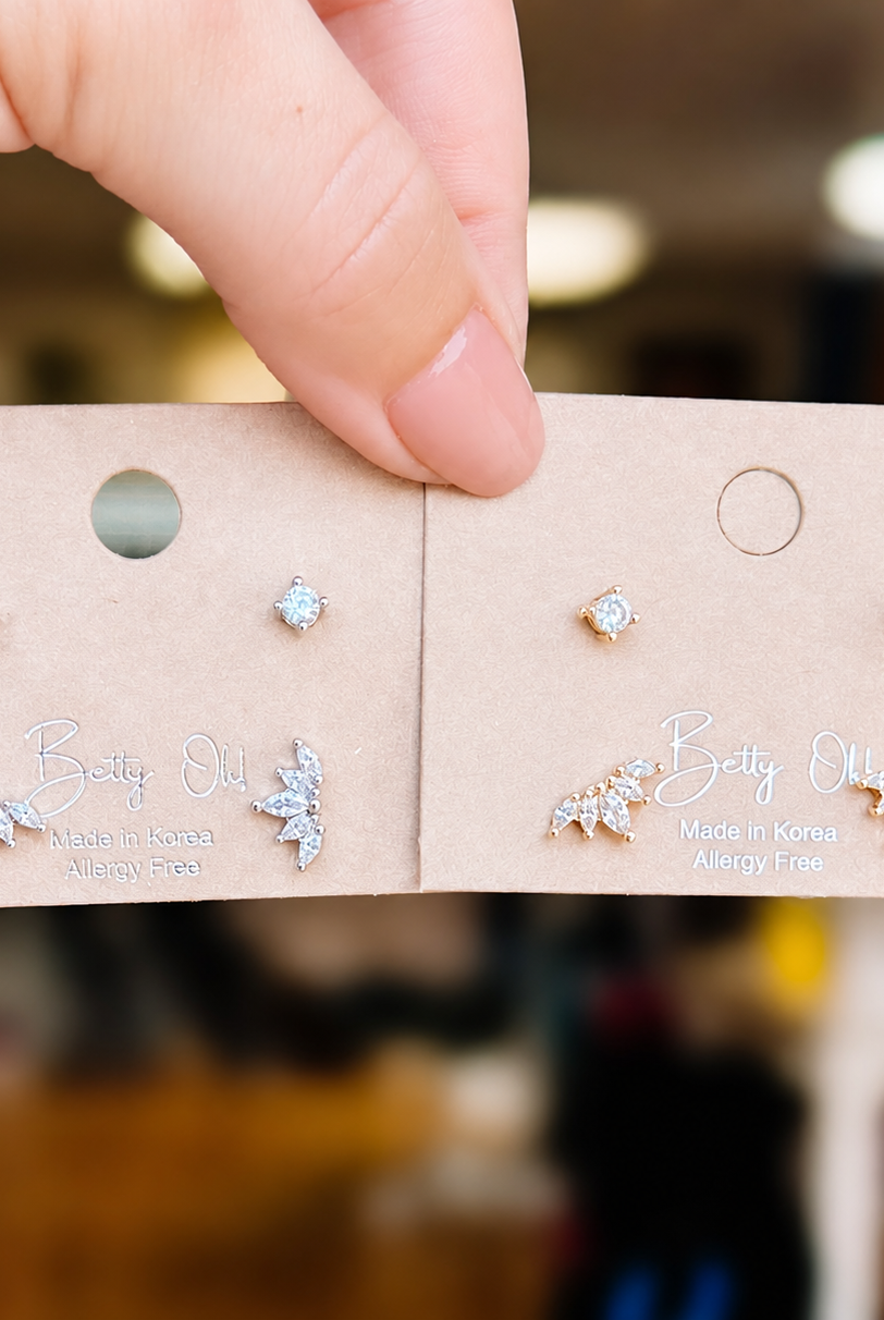 Betty Oh Dainty Dazzle Studs-Earrings-Dear Me Southern Boutique, located in DeRidder, Louisiana