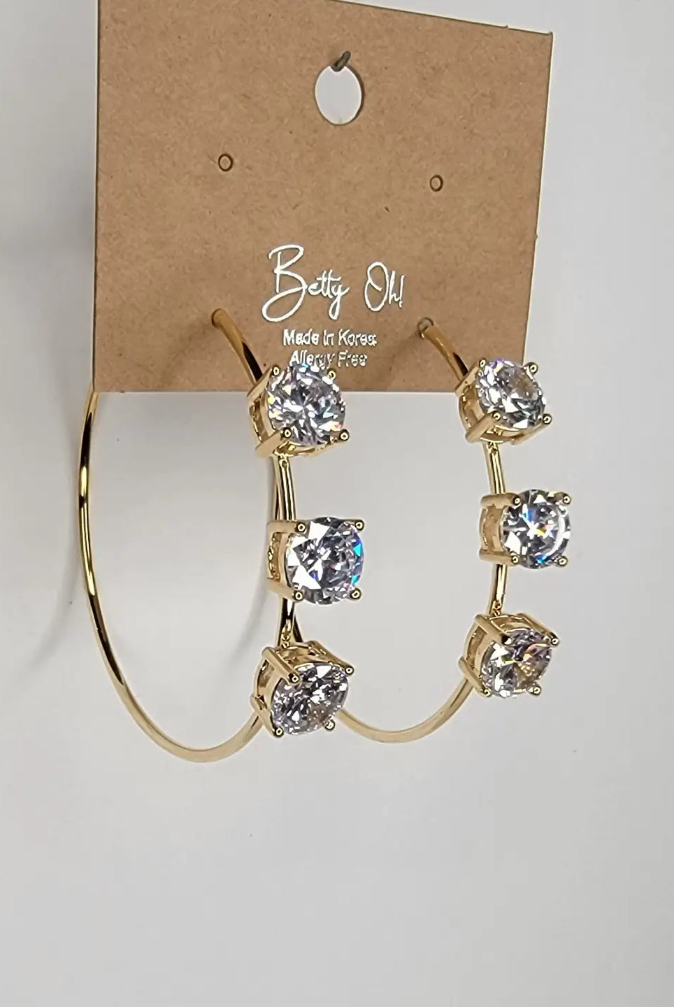 Betty Oh Decorated Hoop Earrings-Jewelry - Earrings-Dear Me Southern Boutique, located in DeRidder, Louisiana