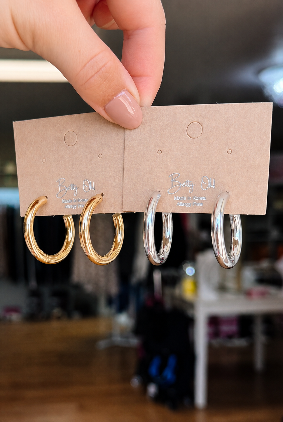 Betty Oh Hoop Earrings-Earrings-Dear Me Southern Boutique, located in DeRidder, Louisiana