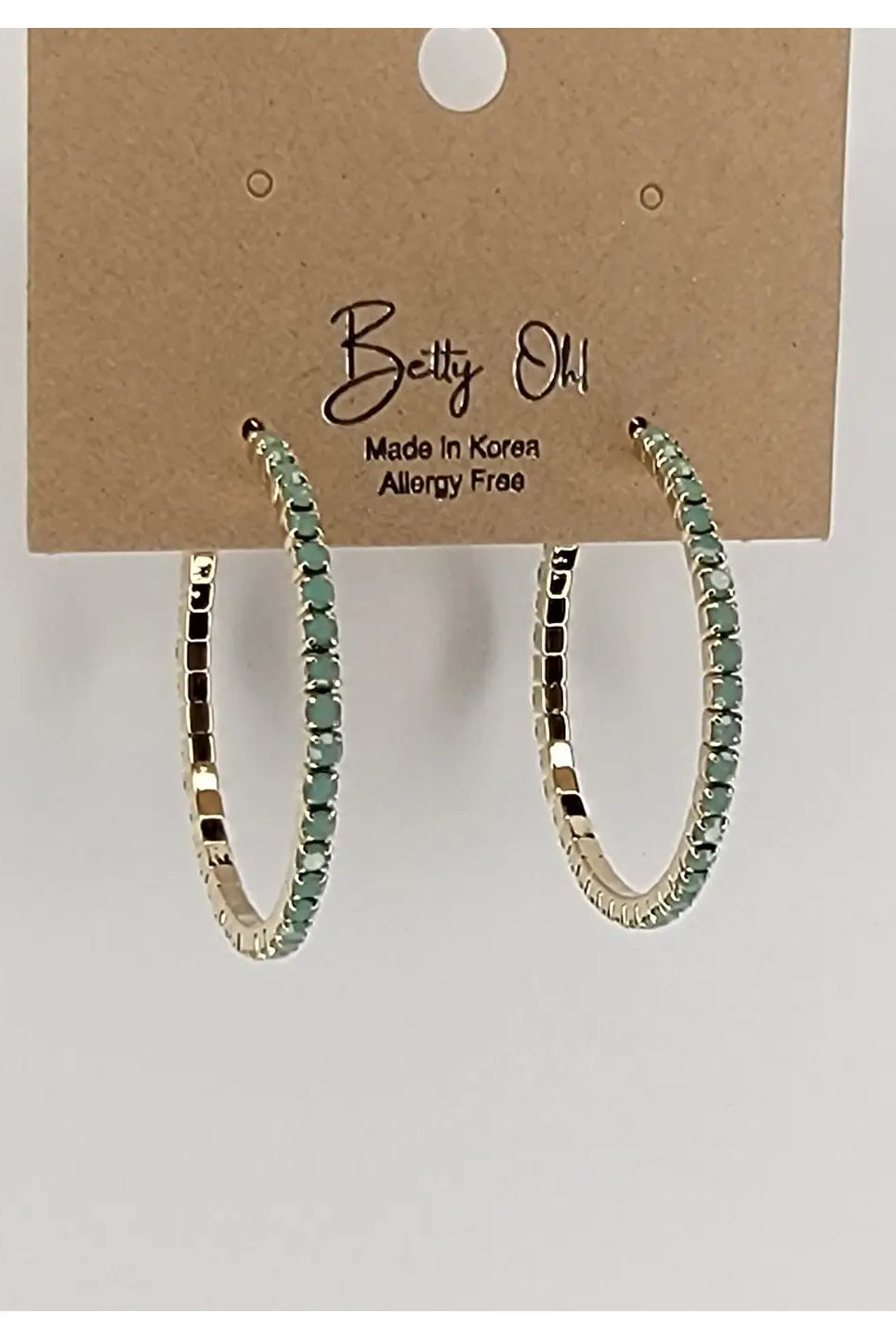 Betty Oh Opal Hoop Earrings-Earrings-Dear Me Southern Boutique, located in DeRidder, Louisiana
