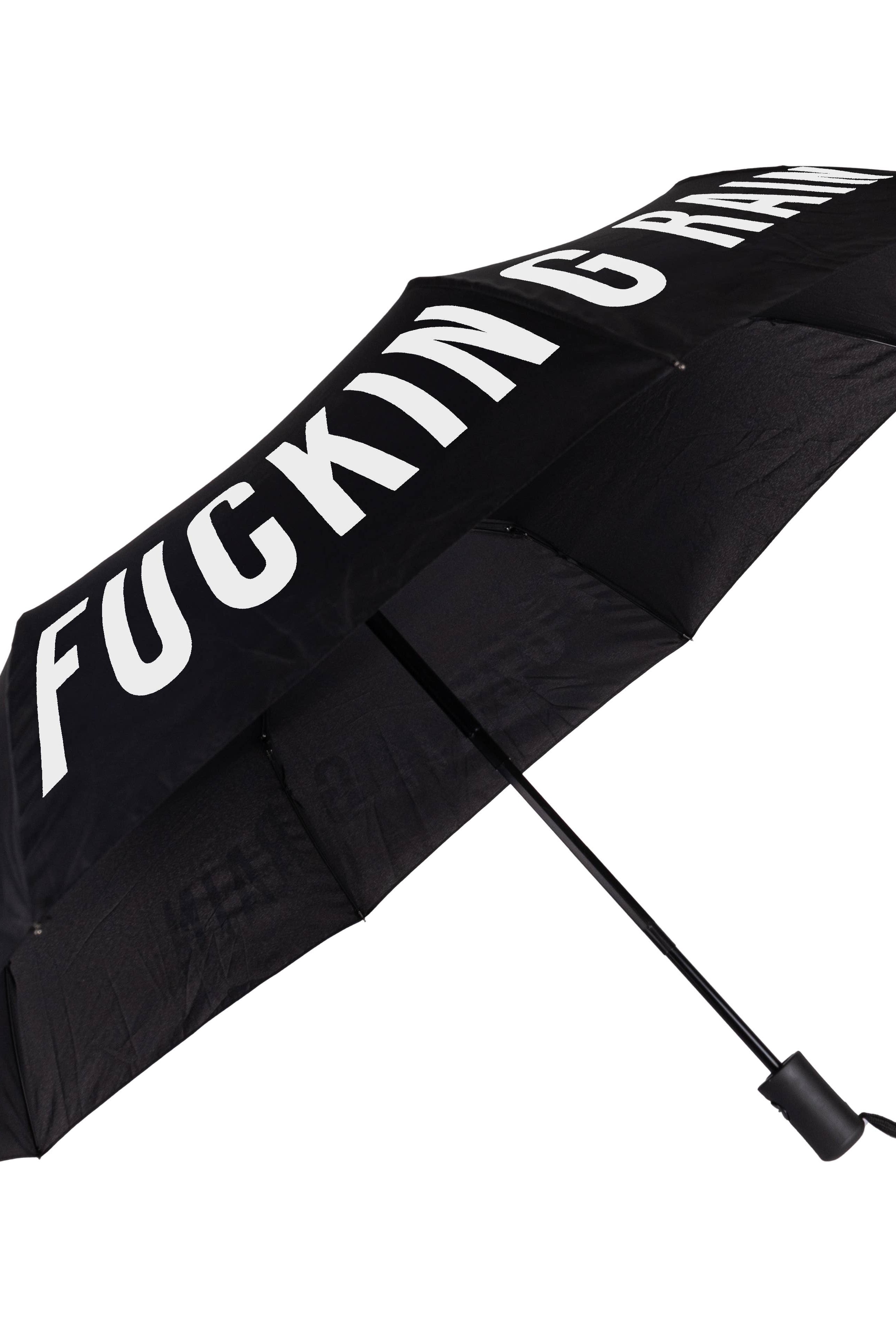 Black Foldable Umbrella, Rainy Day Attitude-Clothing-Dear Me Southern Boutique, located in DeRidder, Louisiana