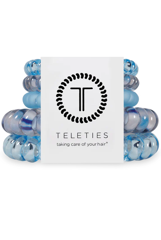 Blue Lagoon Mixed Pack Teleties-Hair accessories-Dear Me Southern Boutique, located in DeRidder, Louisiana
