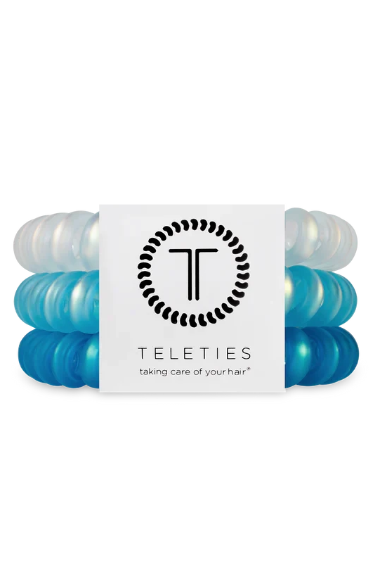 Blue Seas Large Teleties-Large Hair Ties-Dear Me Southern Boutique, located in DeRidder, Louisiana