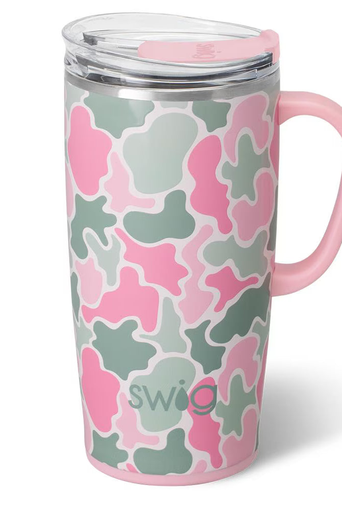 Blushing Camo Travel Mug 22oz-Travel Mugs-Dear Me Southern Boutique, located in DeRidder, Louisiana