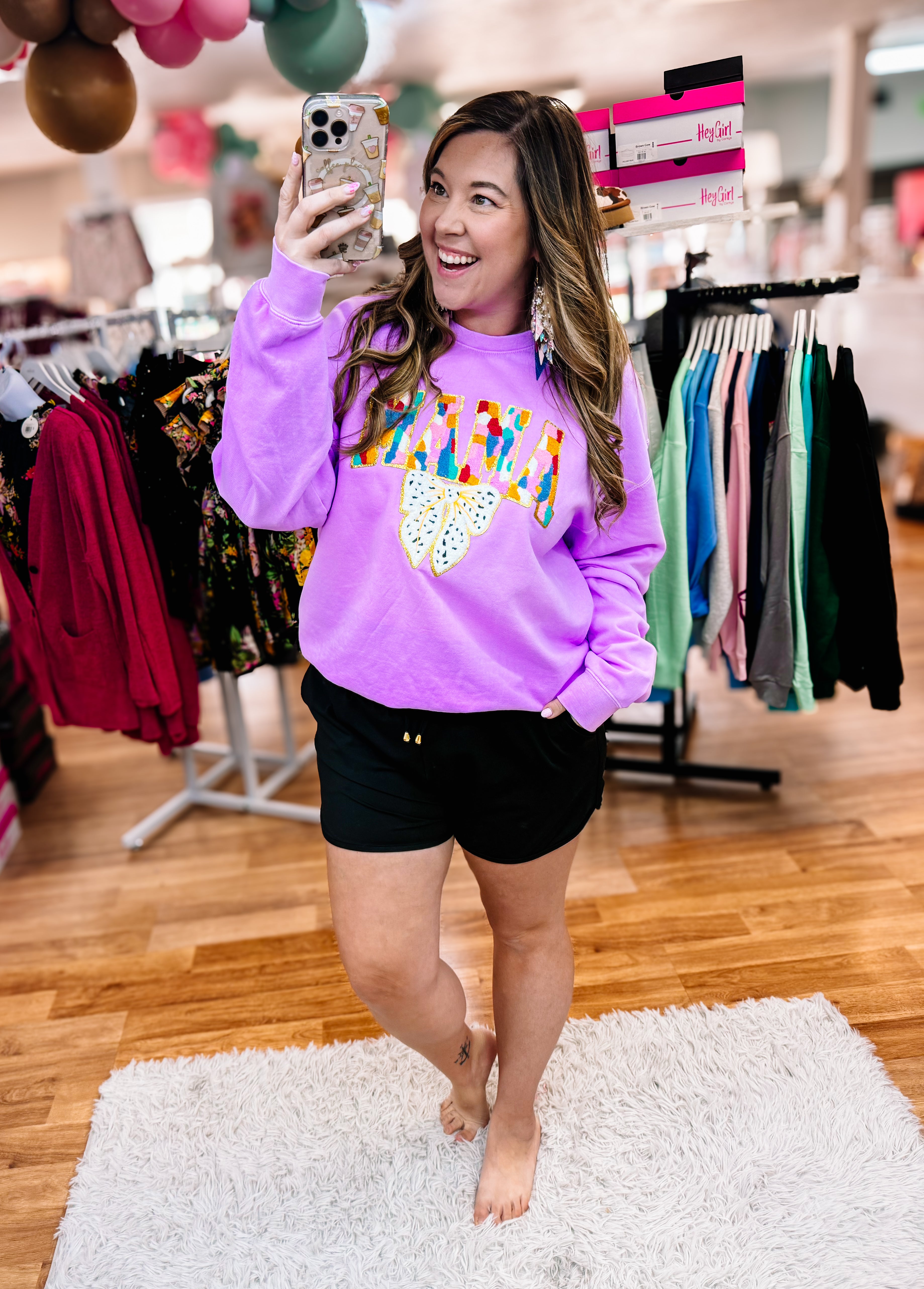 Bold & Boujee MAMA Sweatshirt-Sweatshirts-Dear Me Southern Boutique, located in DeRidder, Louisiana