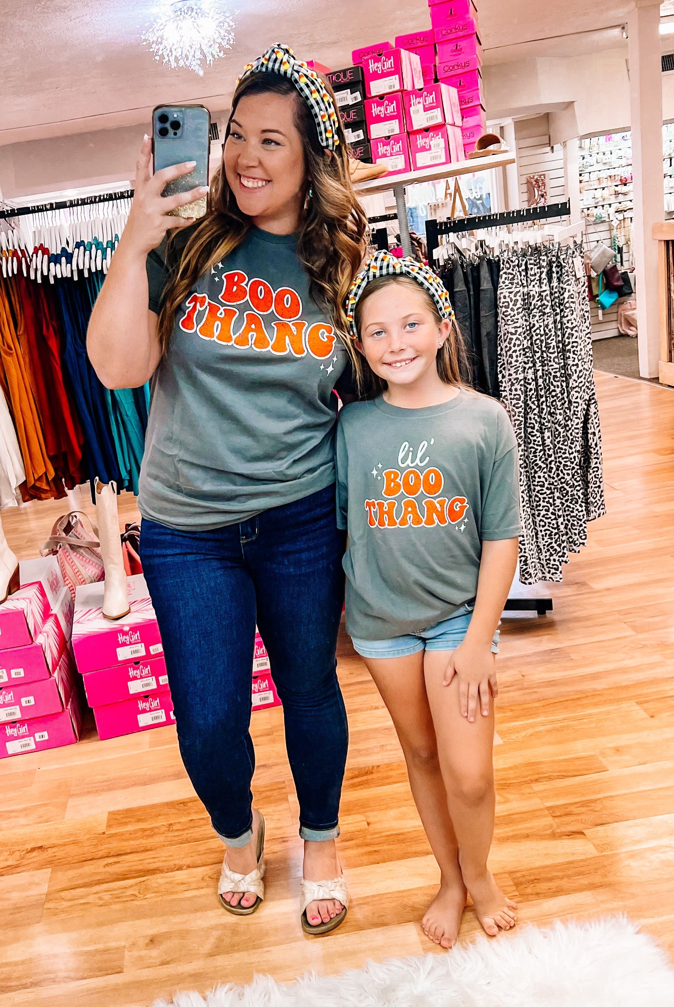 Boo Thang Mommy and Me tees-Graphic Tops-Dear Me Southern Boutique, located in DeRidder, Louisiana