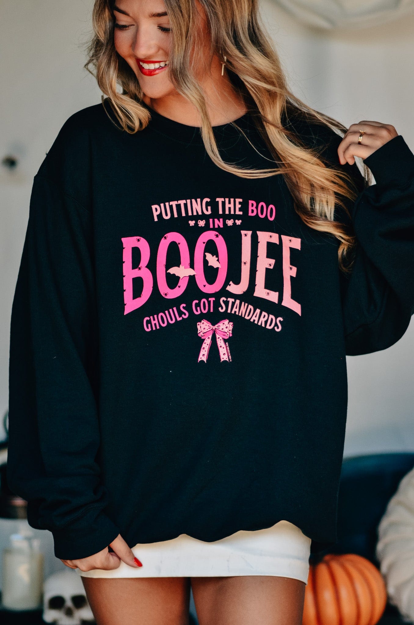 Boo in Boojee Sweatshirt-Dear Me Southern Boutique, located in DeRidder, Louisiana
