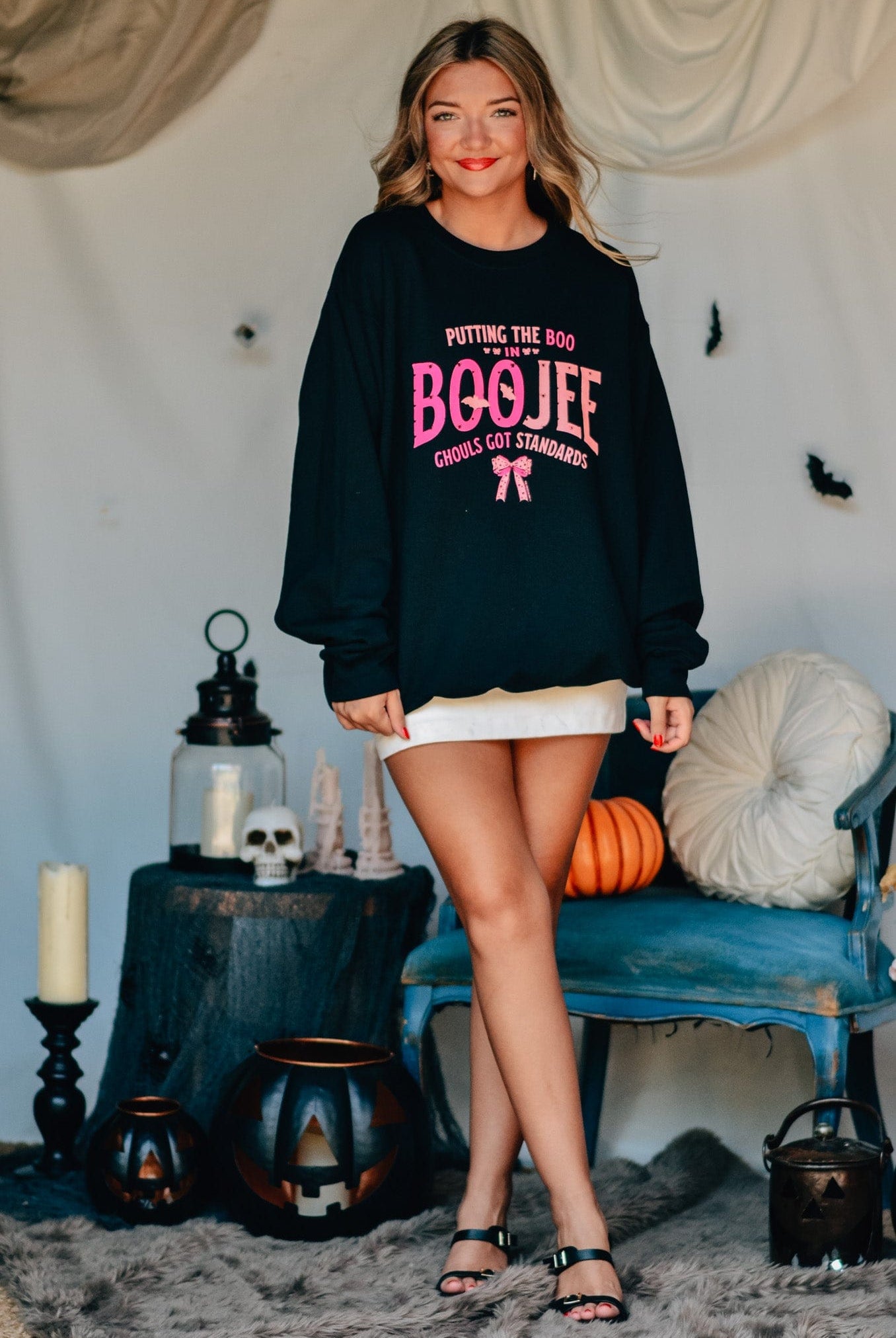 Boo in Boojee Sweatshirt-Dear Me Southern Boutique, located in DeRidder, Louisiana