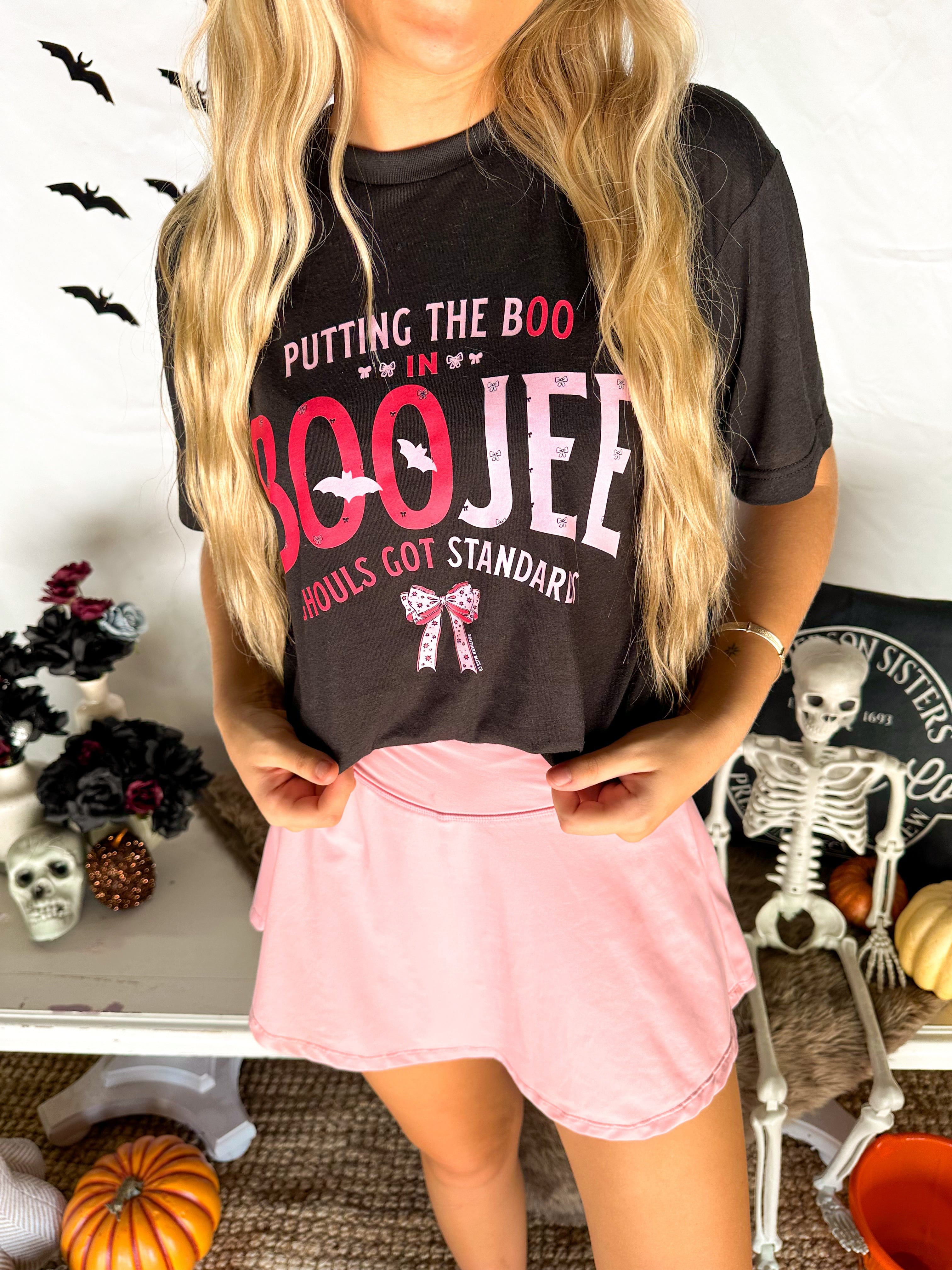 Boo in Boojee Tee-Dear Me Southern Boutique, located in DeRidder, Louisiana
