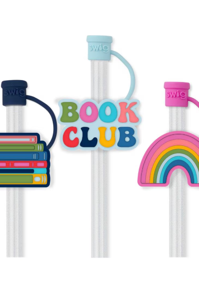 Book Club Straw Topper Set-Drinkwear-Dear Me Southern Boutique, located in DeRidder, Louisiana