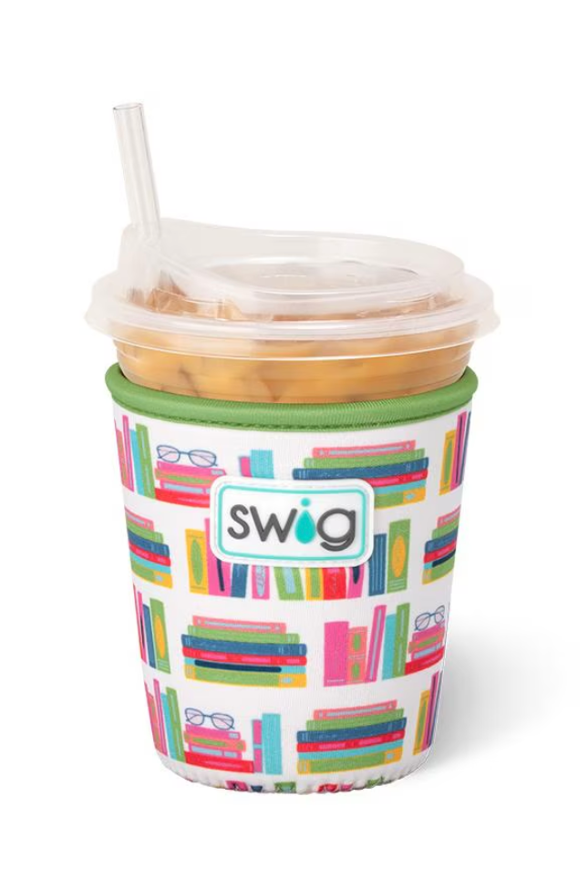 Book Club Swig Iced Cup Coolie- Small-Drink Coolies-Dear Me Southern Boutique, located in DeRidder, Louisiana