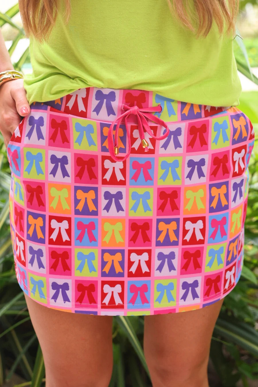 Bow Bonanza Everyday Skort-Skort-Dear Me Southern Boutique, located in DeRidder, Louisiana