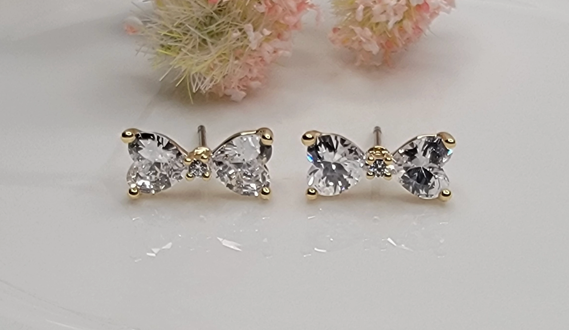 Bow Shine Earrings-Earrings-Dear Me Southern Boutique, located in DeRidder, Louisiana