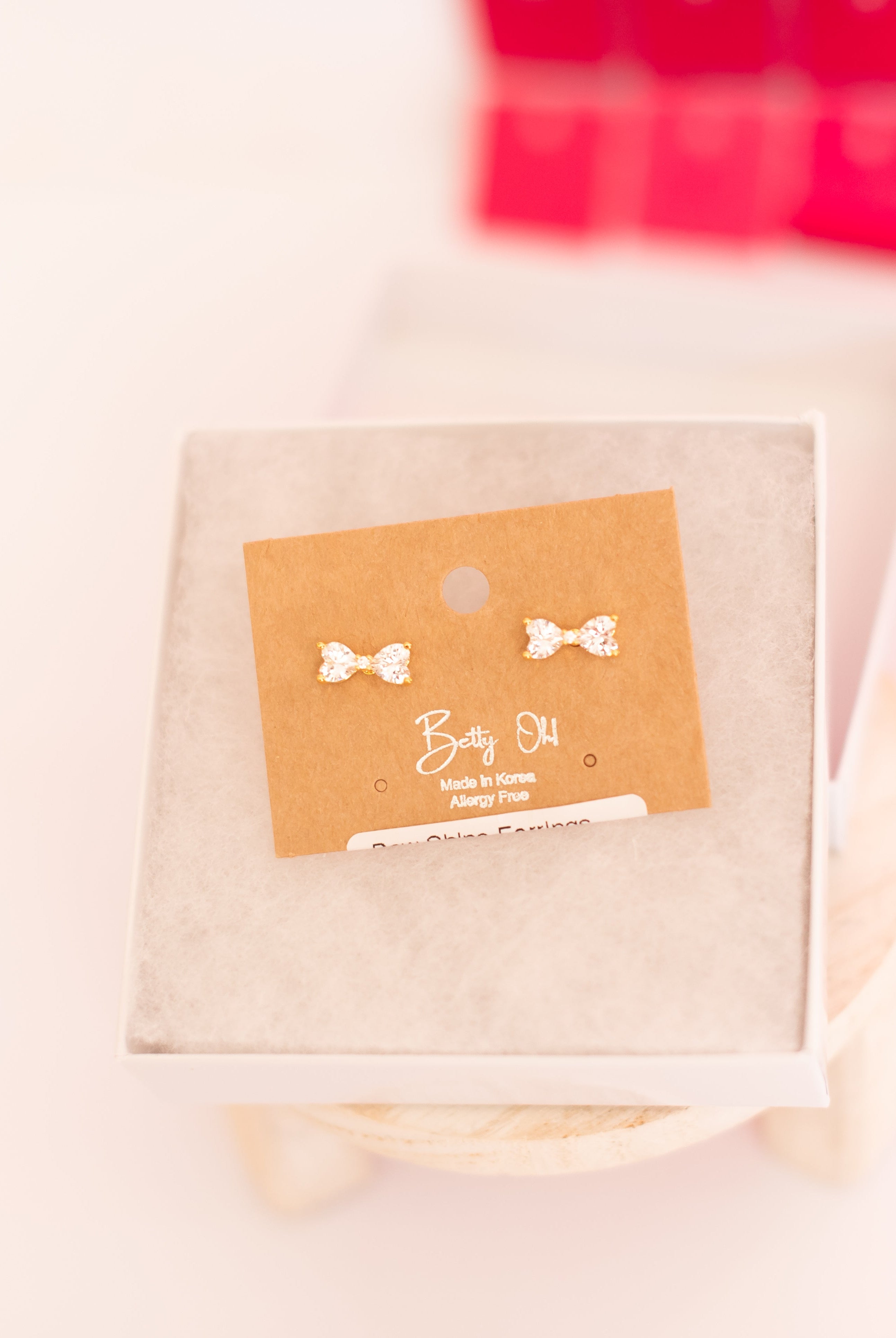 Bow Shine Earrings-Earrings-Dear Me Southern Boutique, located in DeRidder, Louisiana