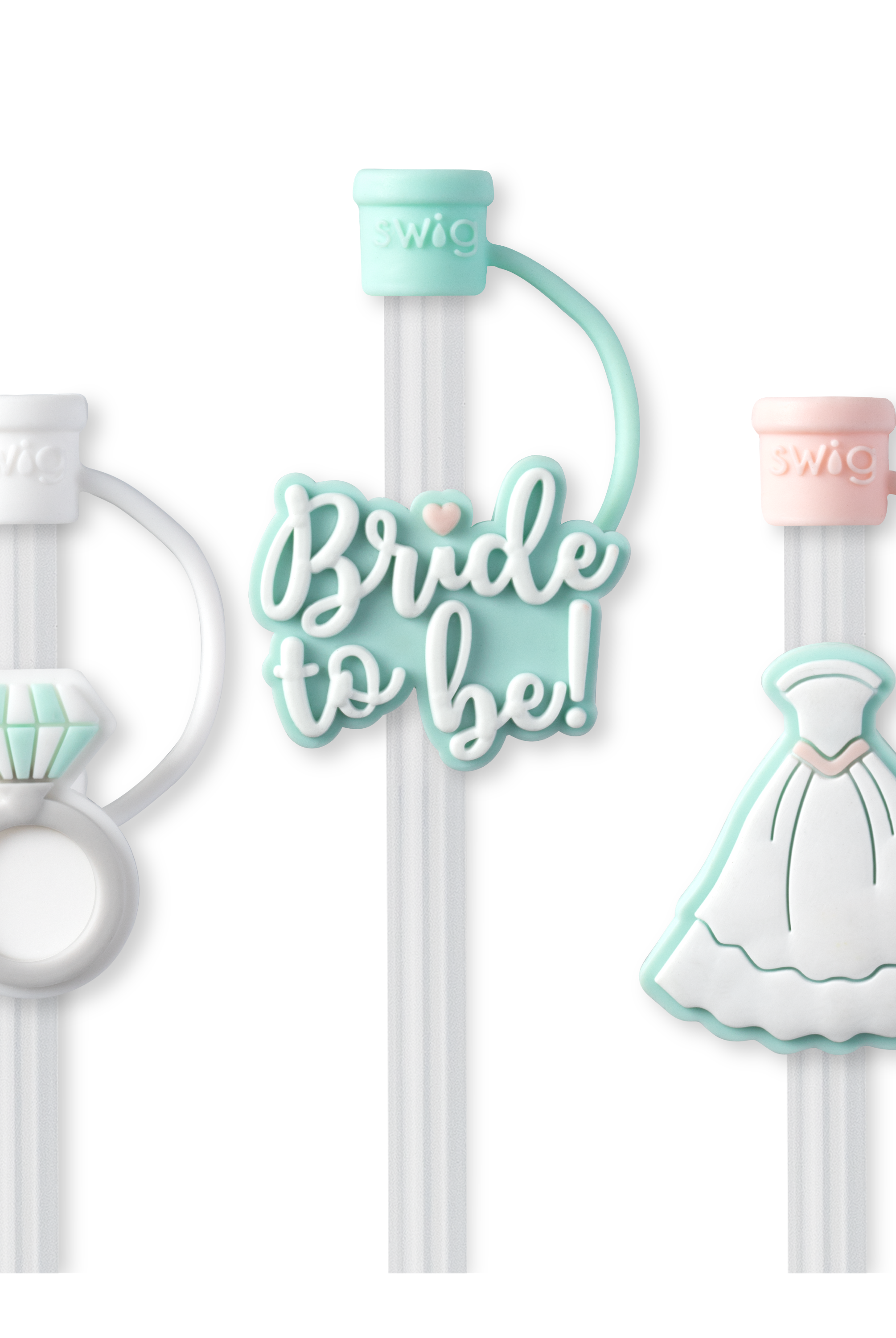 Bride To Be Swig Straw Topper Set-Straw Toppers-Dear Me Southern Boutique, located in DeRidder, Louisiana