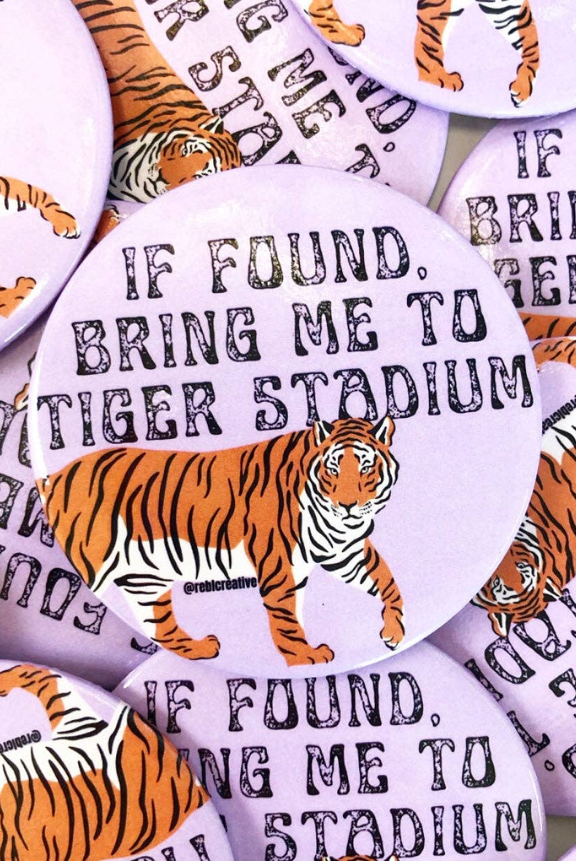 Bring Me - Tiger Stadium - Game Day Button-Dear Me Southern Boutique, located in DeRidder, Louisiana