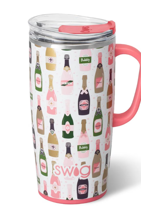 Bubbly Swig Travel Mug 22oz-Travel Mugs-Dear Me Southern Boutique, located in DeRidder, Louisiana