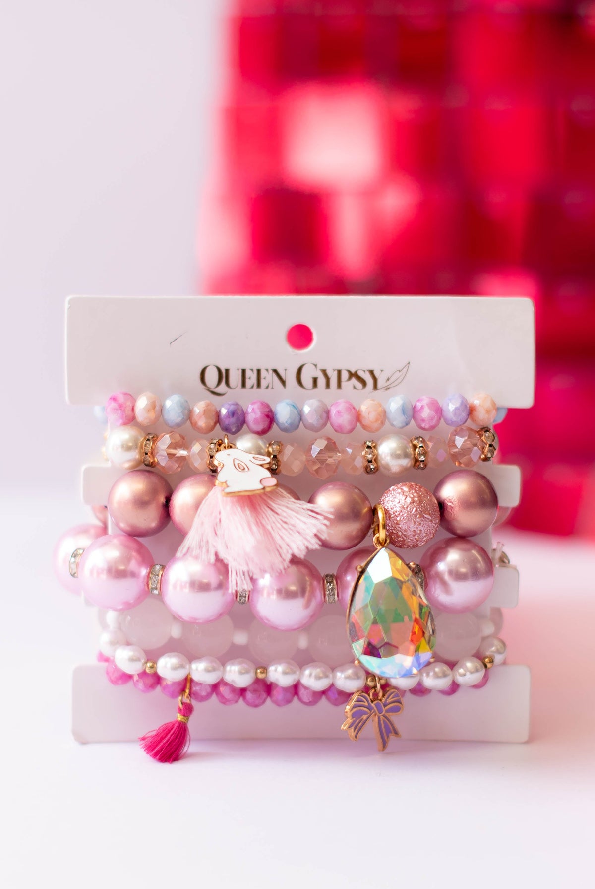 Bunny Kisses Jumbo Bracelet Stack-Jewelry - Bracelets-Dear Me Southern Boutique, located in DeRidder, Louisiana