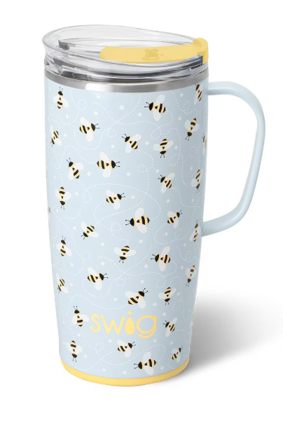 Busy Bee Swig Travel Mug 22oz-Travel Mugs-Dear Me Southern Boutique, located in DeRidder, Louisiana